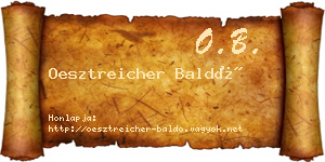 Oesztreicher Baldó névjegykártya
